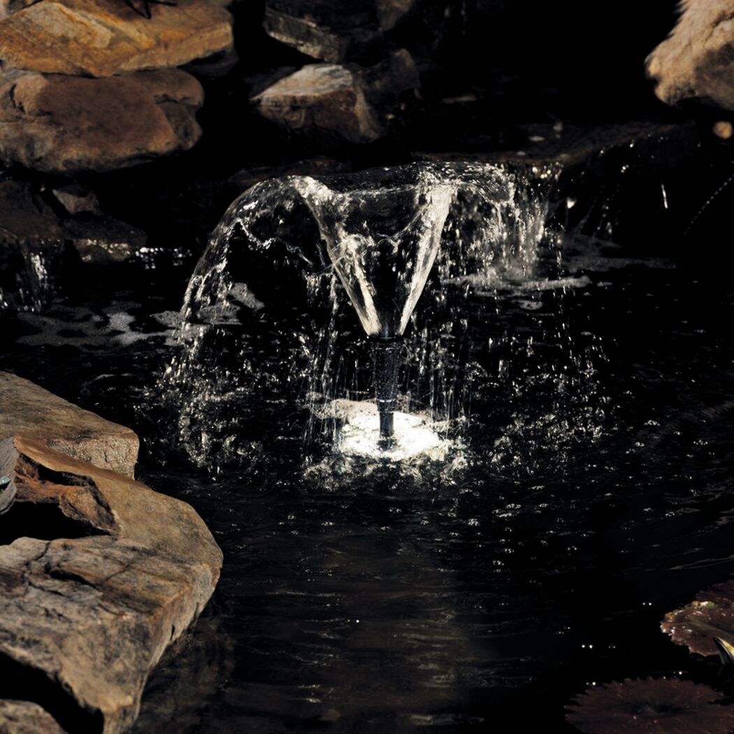 LED-Leuchtring für Wasserspielpumpen, mit Adapter