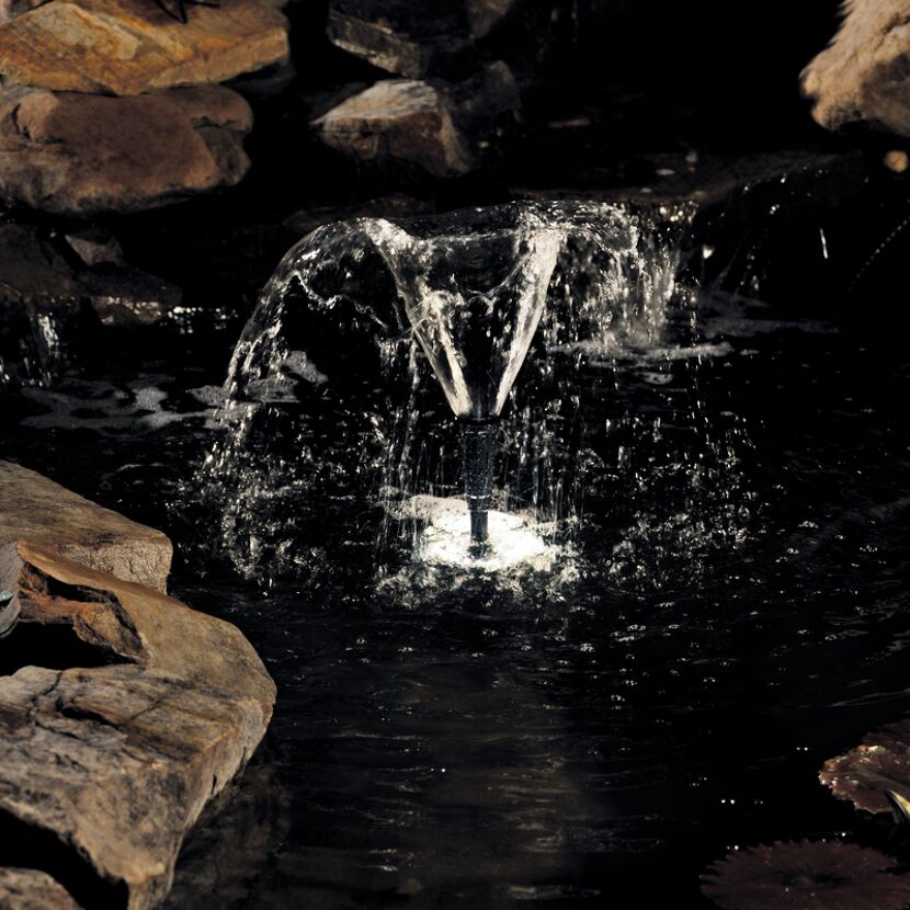 LED-Leuchtring für Wasserspielpumpen, mit Adapter
