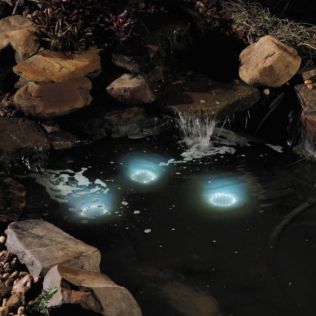LED-Leuchtring für Wasserspielpumpen, mit Adapter