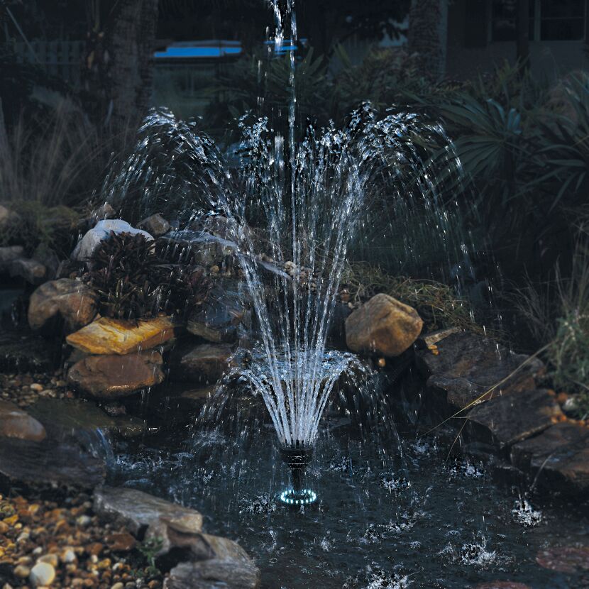 LED-Leuchtring für Wasserspielpumpen, mit Adapter
