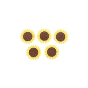 Filz-Motiv 'Sonnenblume' 5 cm 5 Stück