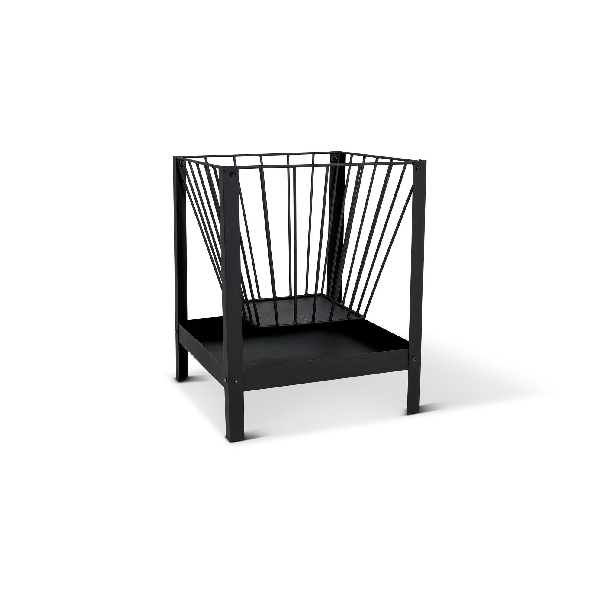 Schwarzer Feuerkorb Corvo