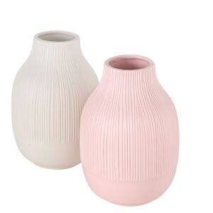 Vase 'Bresca' Keramik Ø 14 x 21 cm 2 Farben sortiert