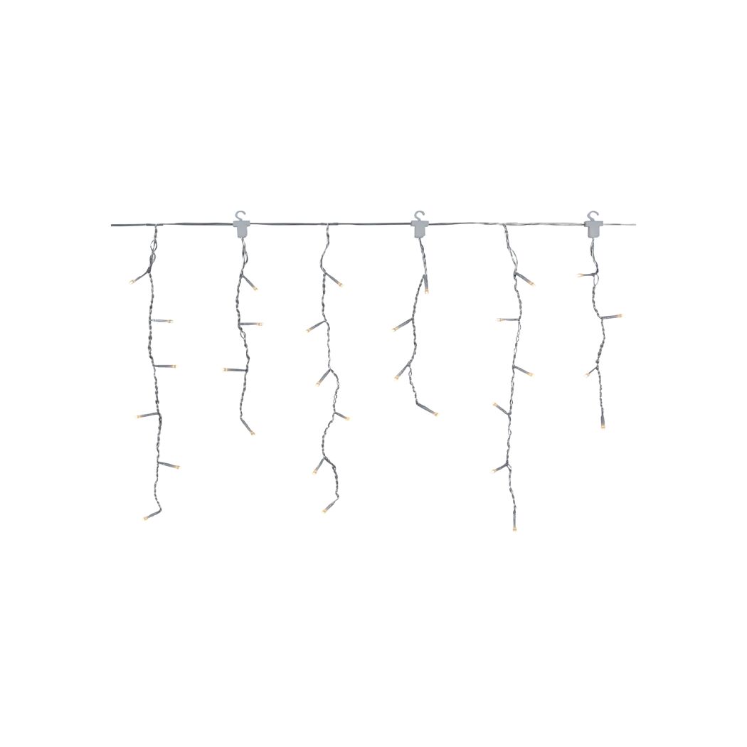 LED-Lichtervorhang 'Eisregen' 400 LEDs warmweiß 80 Stränge 950 cm