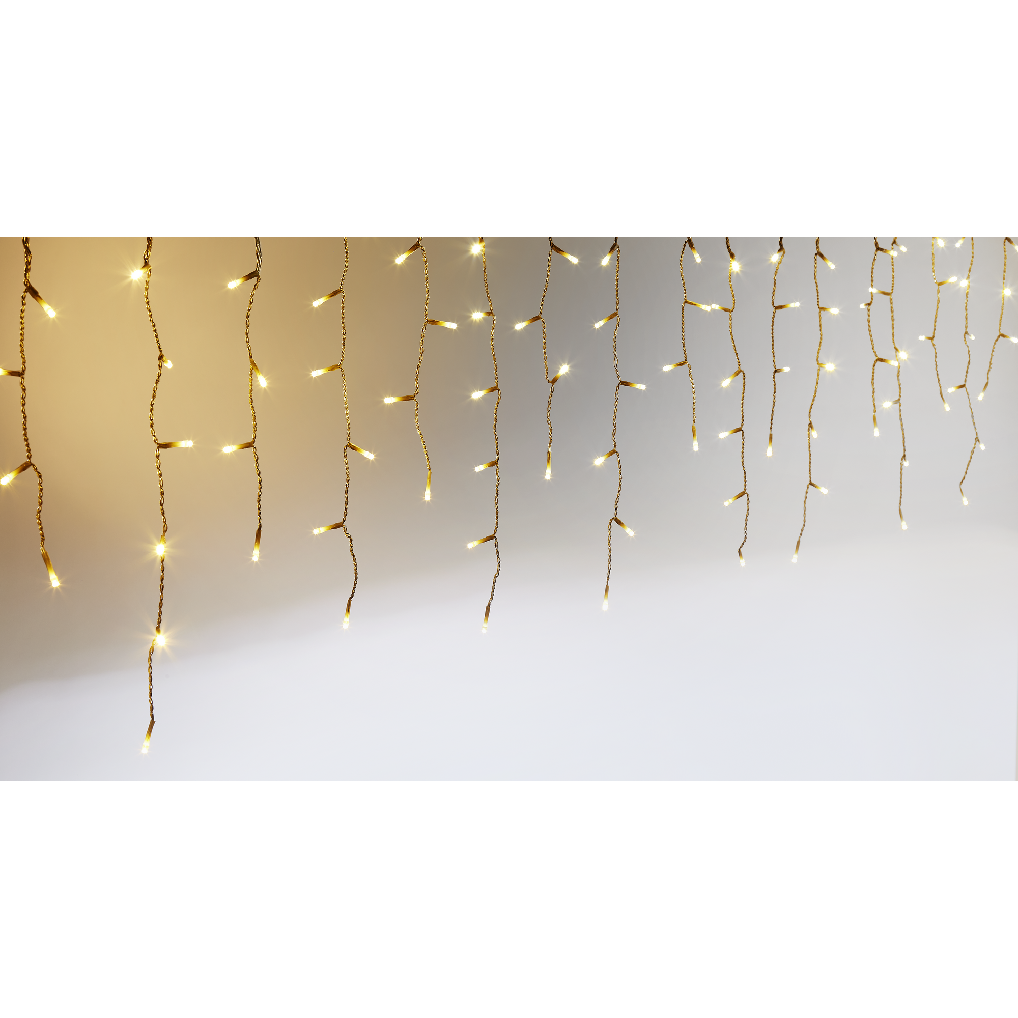 LED-Lichtervorhang 'Eisregen' 400 LEDs warmweiß 80 Stränge 950 cm + product picture
