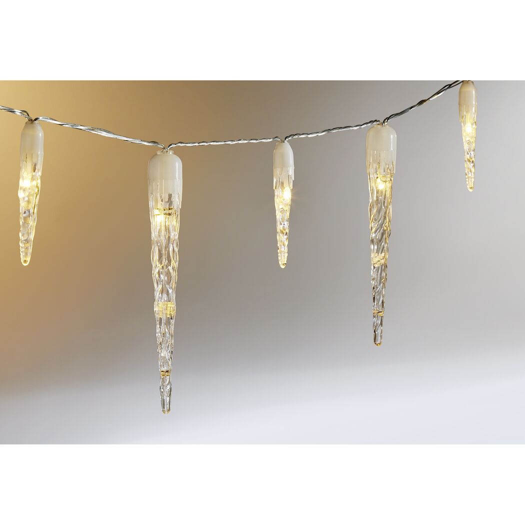 LED-Lichtervorhang 'Eiszapfen' 32 LEDs warmweiß 470 cm