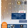 LED-Lichtervorhang 'Eisregen' 400 LEDs warmweiß 80 Stränge 950 cm
