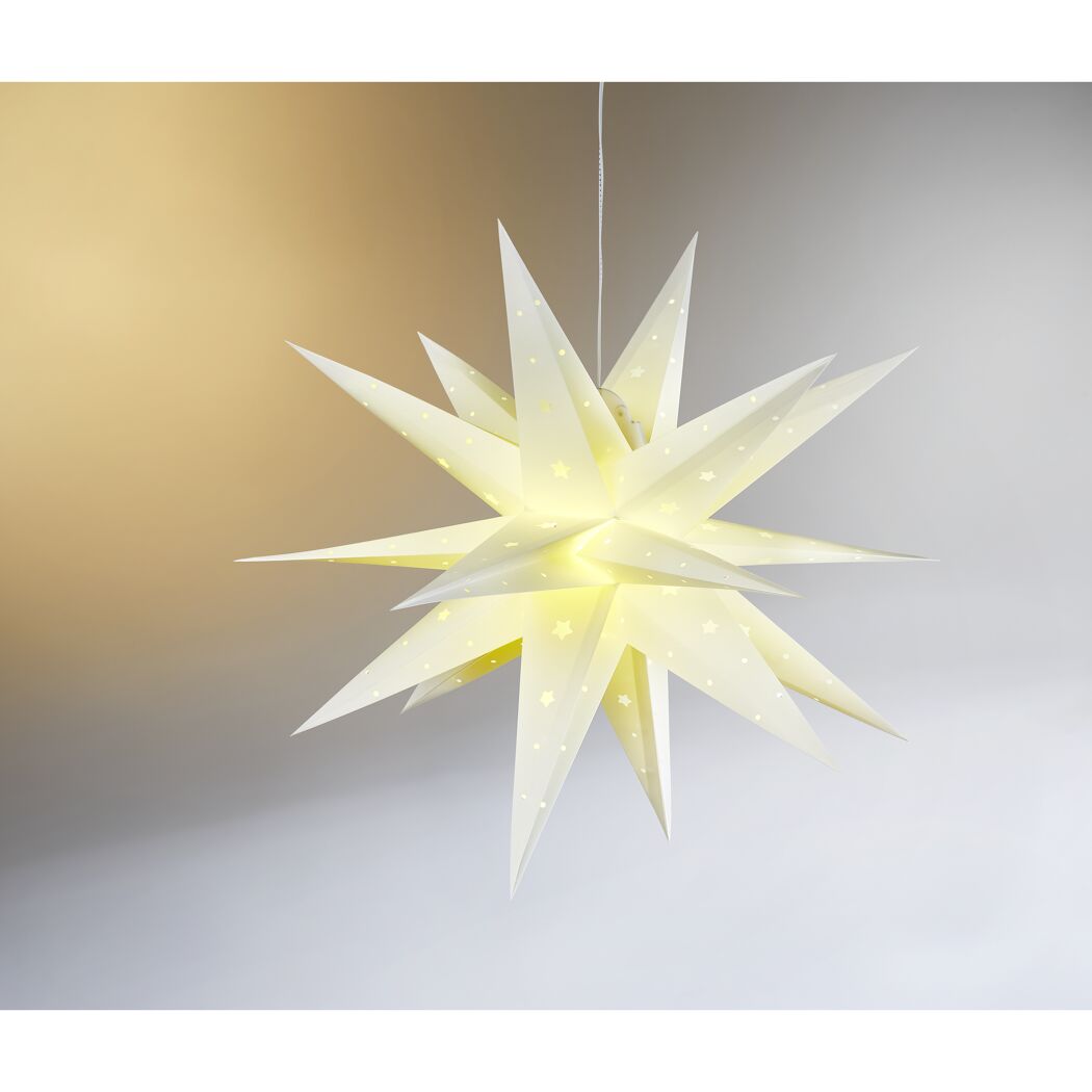 LED-Leuchtstern weiß 6 LEDs warmweiß 55 x 43 x 47 cm