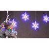 LED-Lichtervorhang 'Schneeflocke' 60 LEDs warmweiß/blau 120 cm