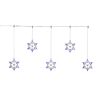 LED-Lichtervorhang 'Schneeflocke' 60 LEDs warmweiß/blau 120 cm