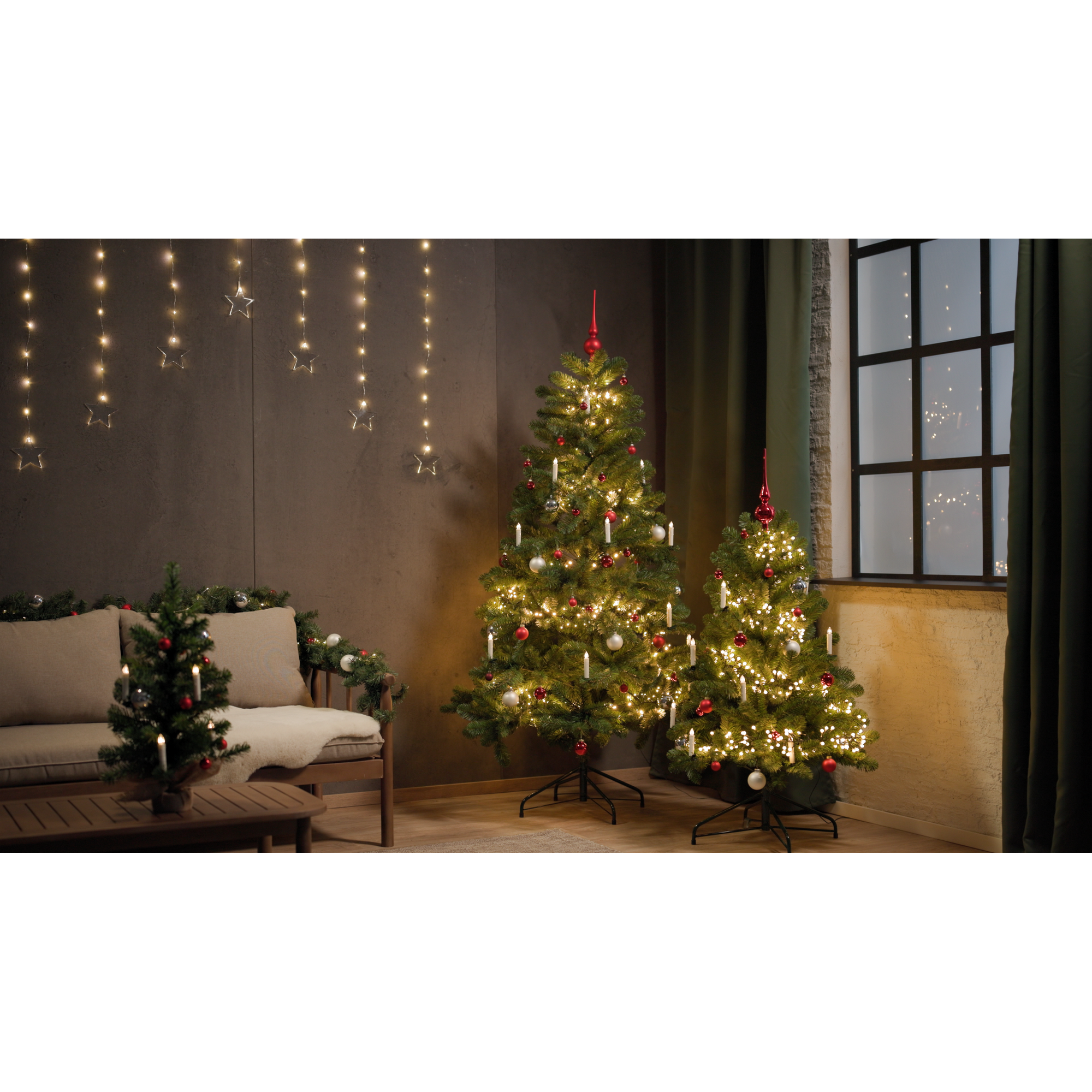 LED-Cluster-Lichterkette 360 LEDs warmweiß 450 cm