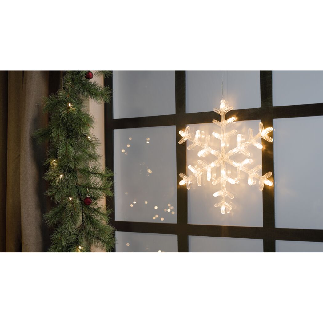 LED-Schneeflocke 24 LEDs warmweiß Ø 38 cm