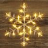 LED-Schneeflocke 24 LEDs warmweiß Ø 38 cm