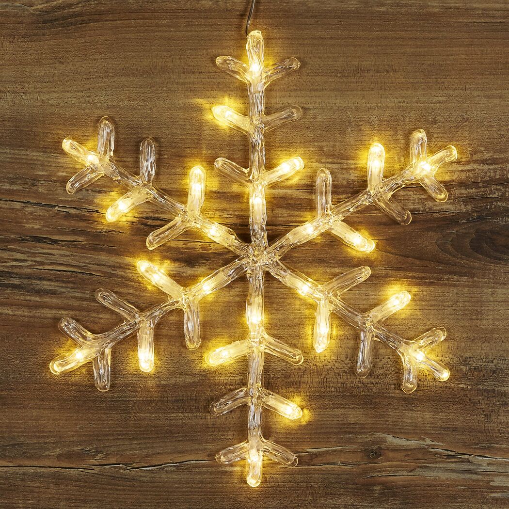 LED-Schneeflocke 24 LEDs warmweiß Ø 38 cm