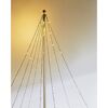 LED-Fahnenmast-Lichterkette 400 LEDs warmweiß 8 Stränge 800 cm