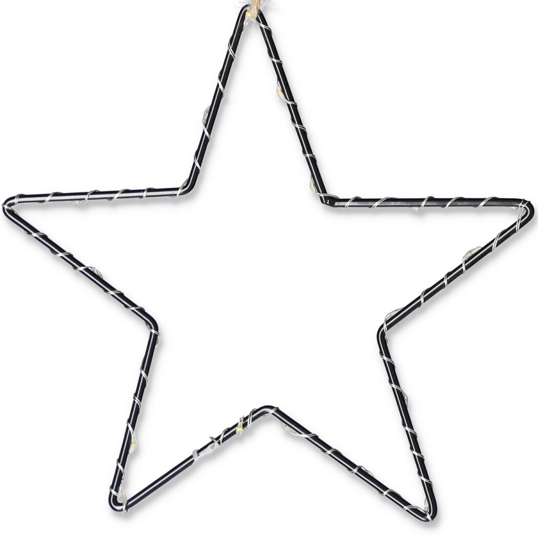 LED-Leuchtstern schwarz 20 LEDs warmweiß Ø 18 cm