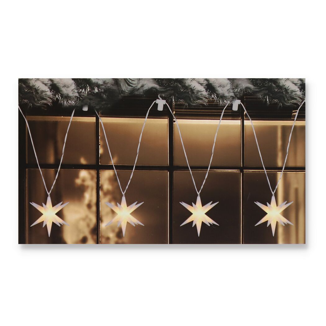 LED-Lichterkette 'Sterne' 10 LEDs warmweiß 450 cm
