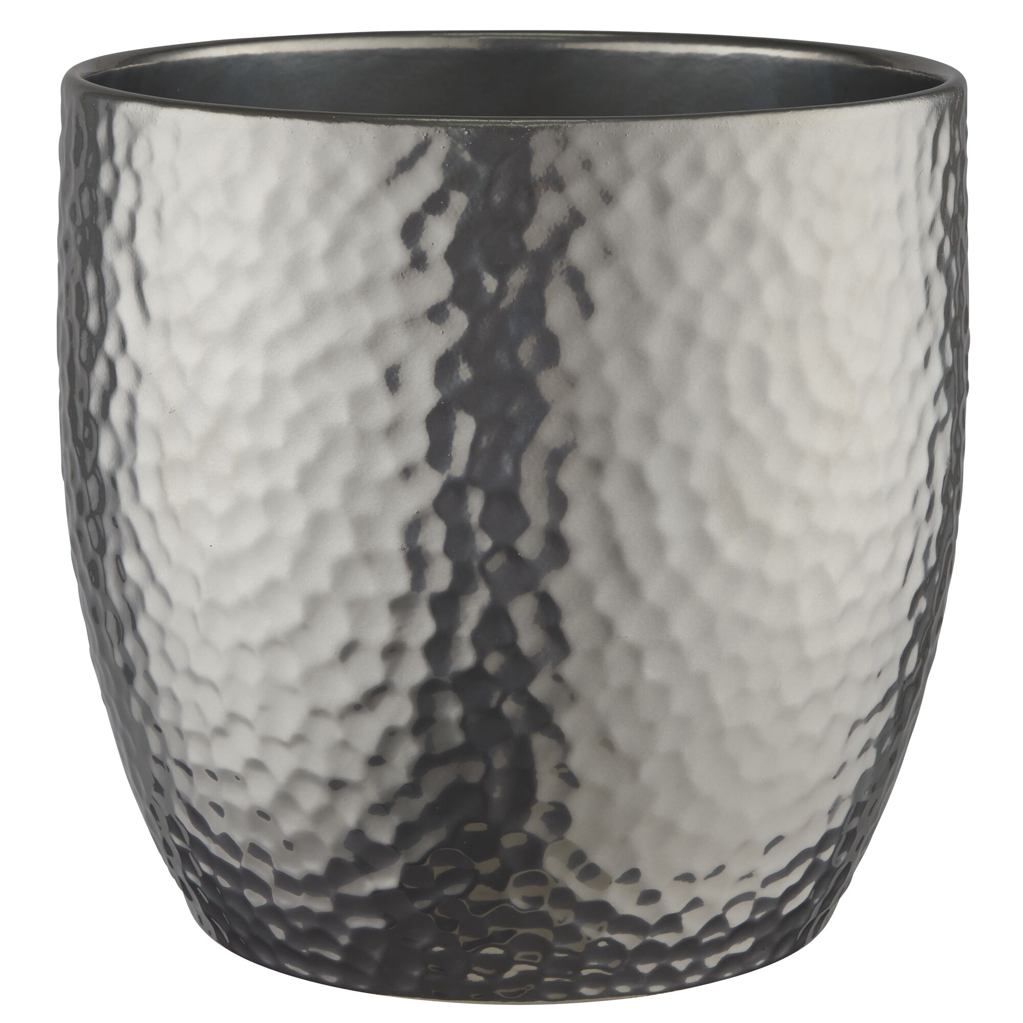 Silberner Übertopf Boston