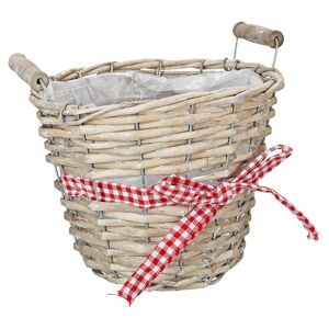 Pflanzkorb "Wien" mit Band grau 27 cm