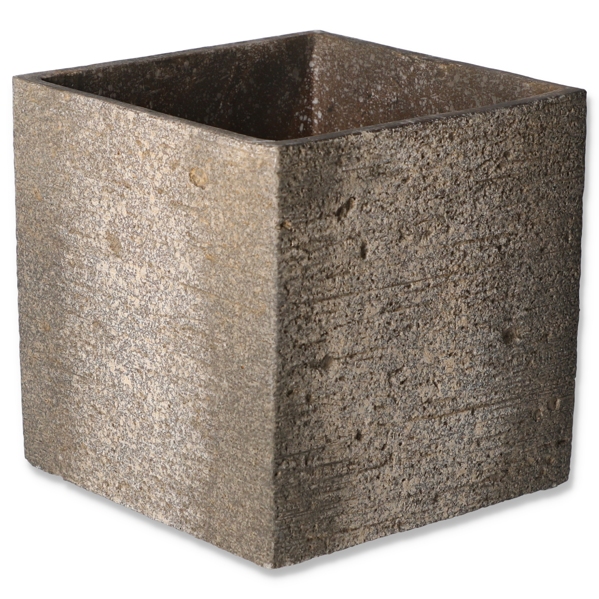 Dunkelgrauer Übertopf Moll, 21 x 21 cm