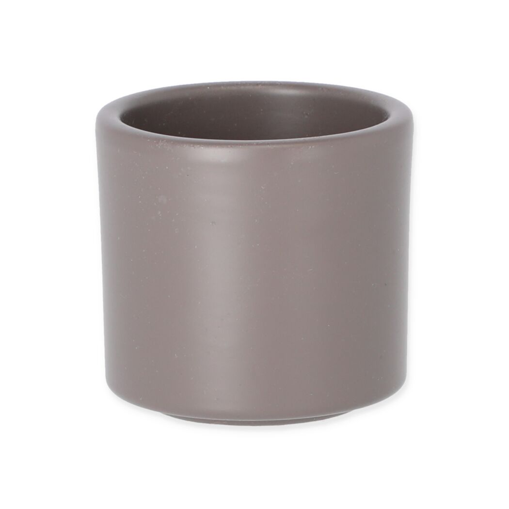 Übertopf Cari 7cm, Taupe