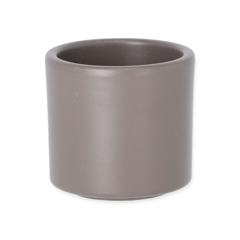 Übertopf Cari 7cm, Taupe