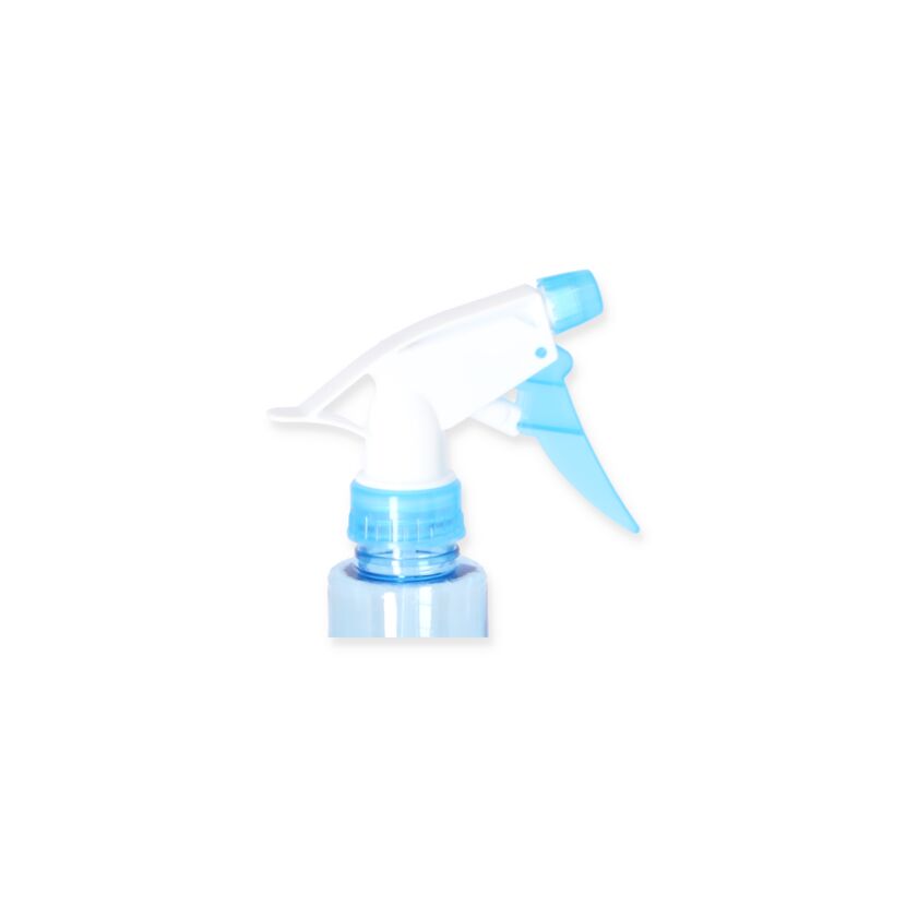 Sprühflasche mit blauem Sprühkopf