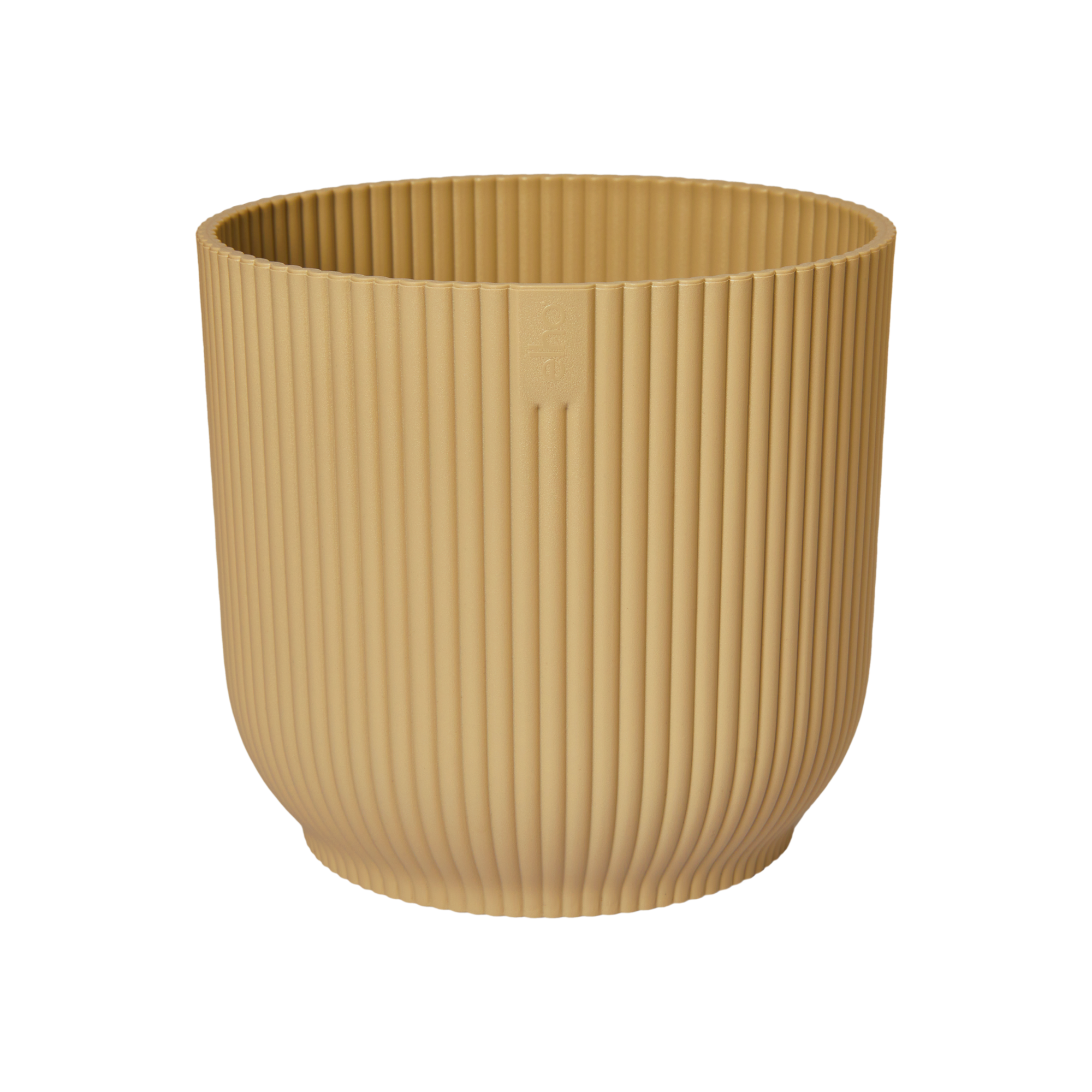 Übertopf 'vibes fold' rund Ø 18 cm buttergelb