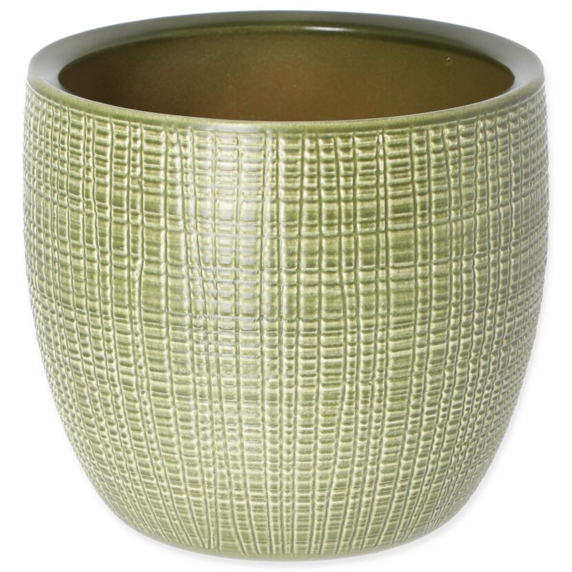 Grüner Übertopf Menta 22 cm