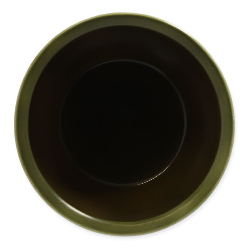 Grüner Übertopf Menta 22 cm, Draufsicht
