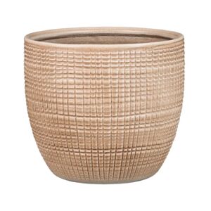 Übertopf 'Canela 866' Keramik beige Ø 21,5 x 19,3 cm