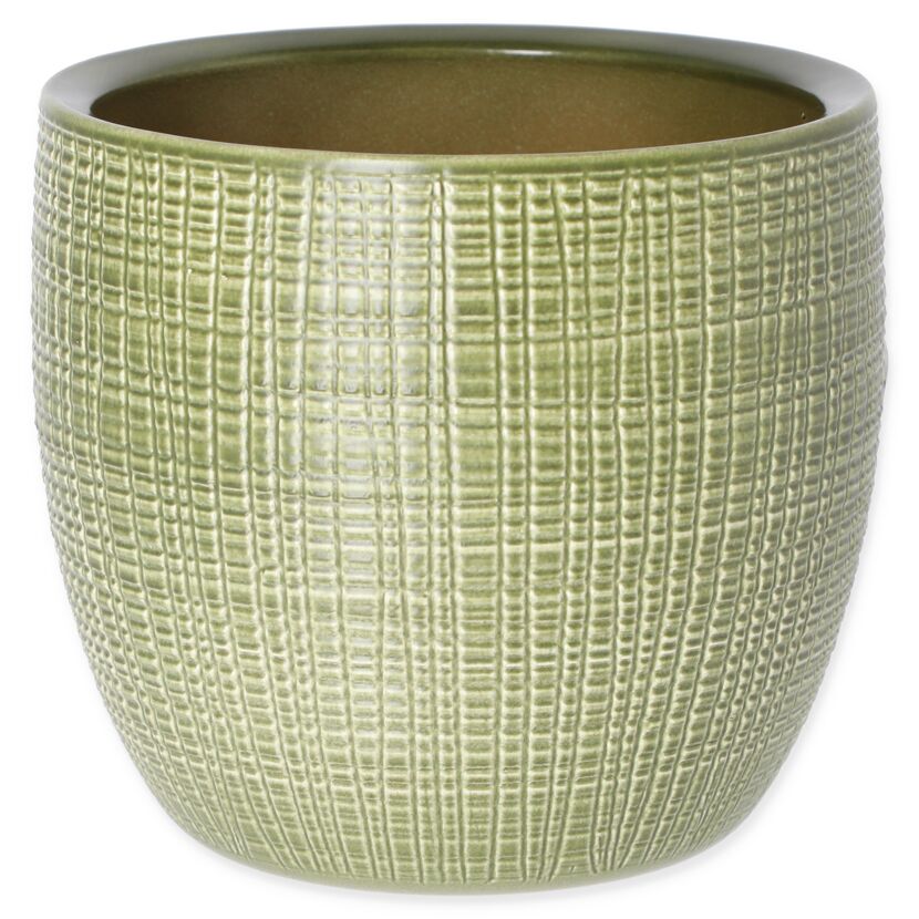 Grüner Übertopf Menta, 22 cm