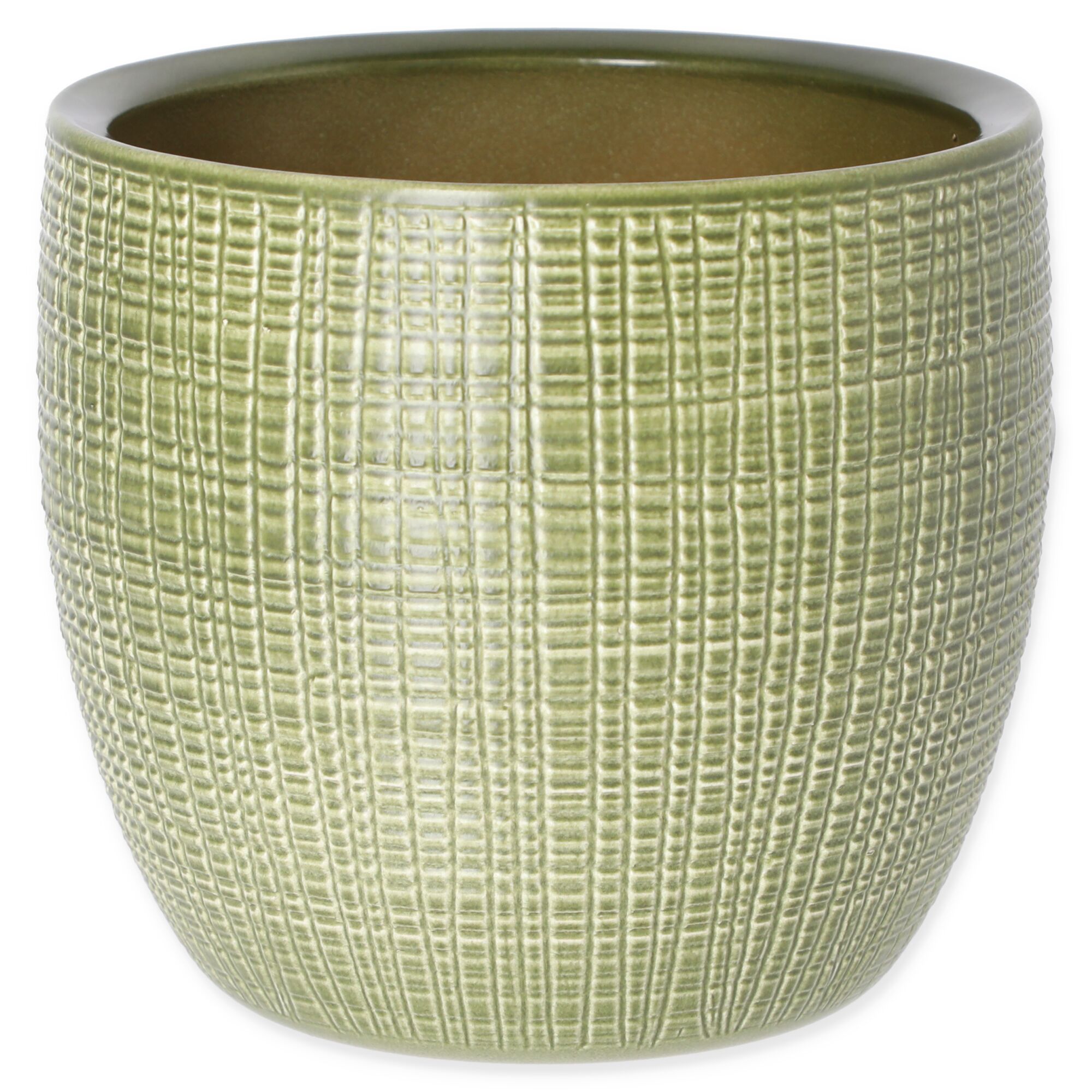 Grüner Übertopf Menta, 22 cm