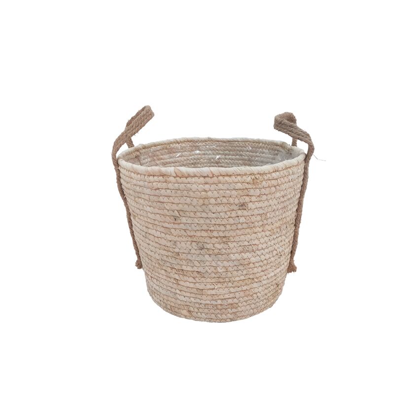Pflanzkorb Maisblatt naturfarben Ø 34 x 28 cm