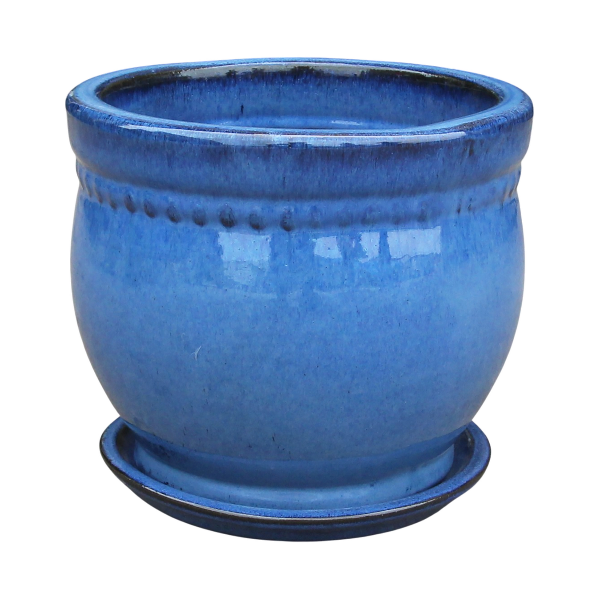 Pflanzgefäß 'Bari' blau Ø 21 x 18 cm