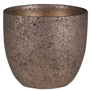 Übertopf schwarz-gold 15 x 13 cm