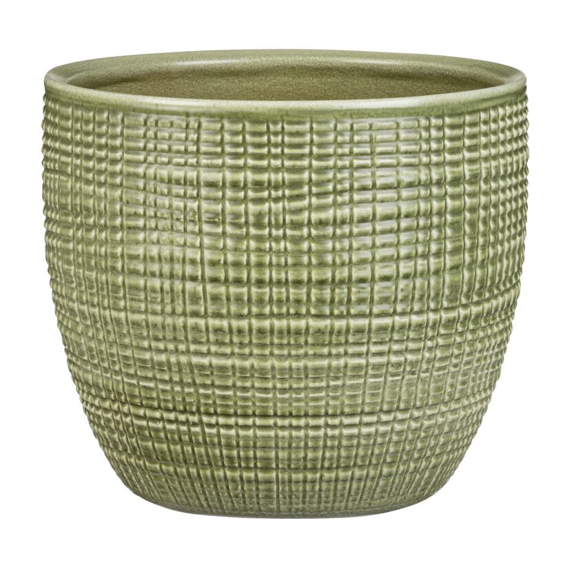 Grüner Übertopf Menta 14 cm