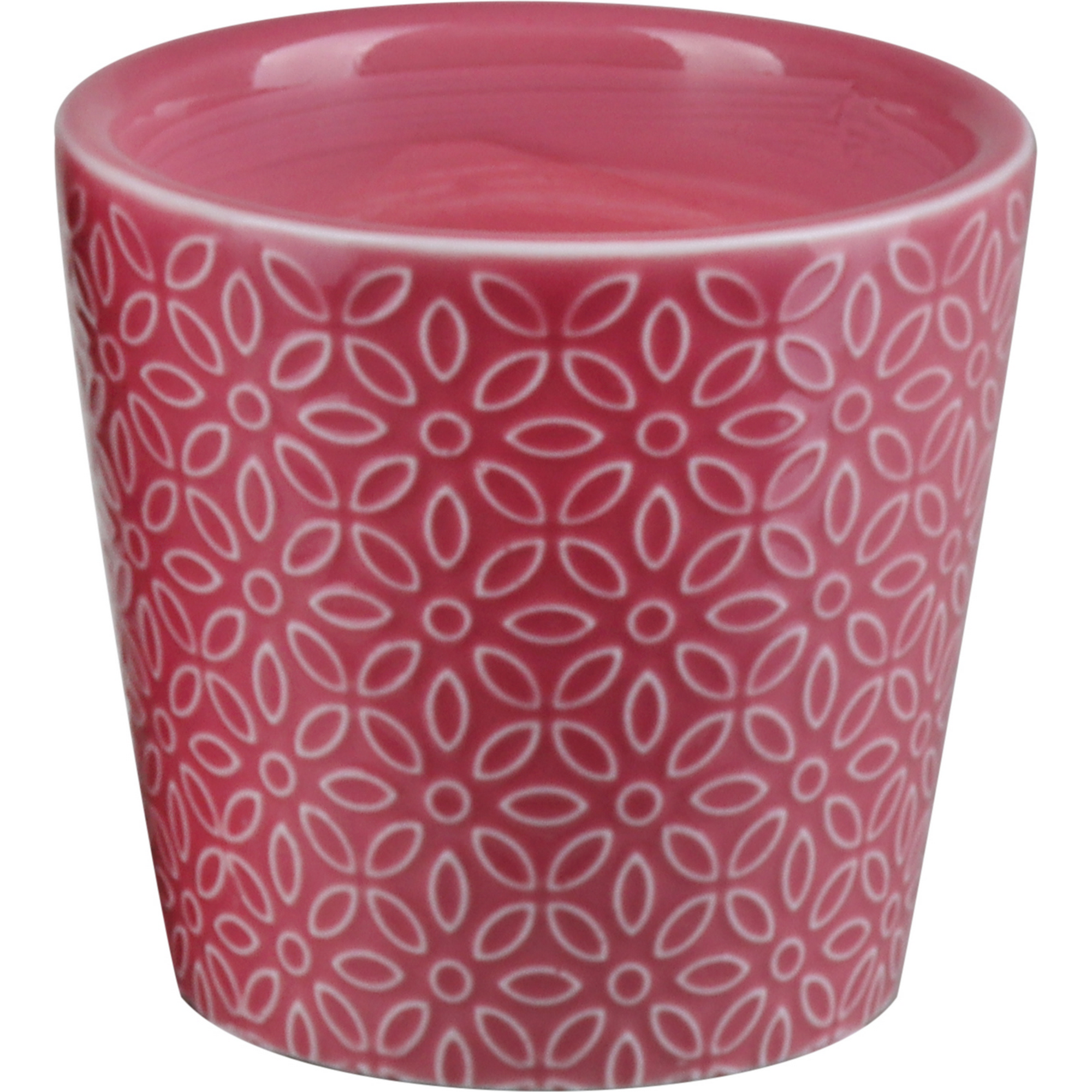 Übertopf Keramik rosarot glasiert Ø 8,3 x 7,5 cm + product picture