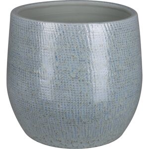 Übertopf 'Roleto' Keramik türkis Ø 18 x 14,5 cm