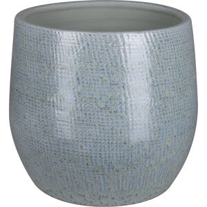 Übertopf 'Roleto' Keramik türkis Ø 24 x 21,5 cm