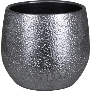 Übertopf 'Hammerschlag' Keramik silber Ø 30 x 27 cm