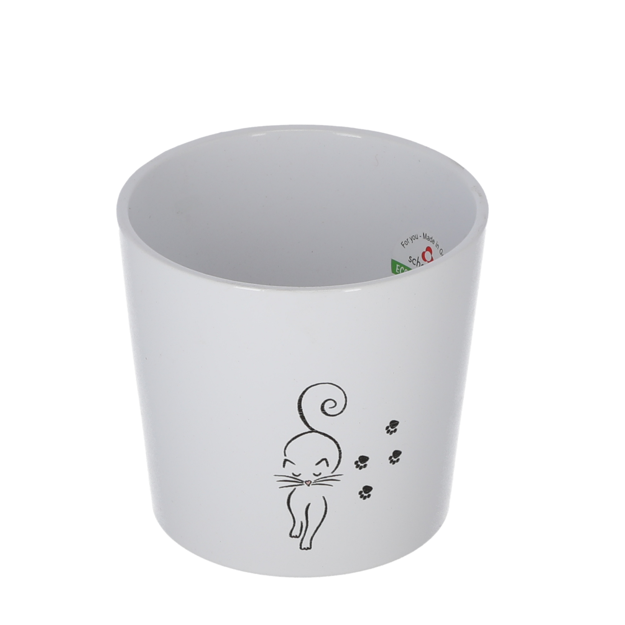 Übertopf 'Catwalk' weiß 13 x 12 cm