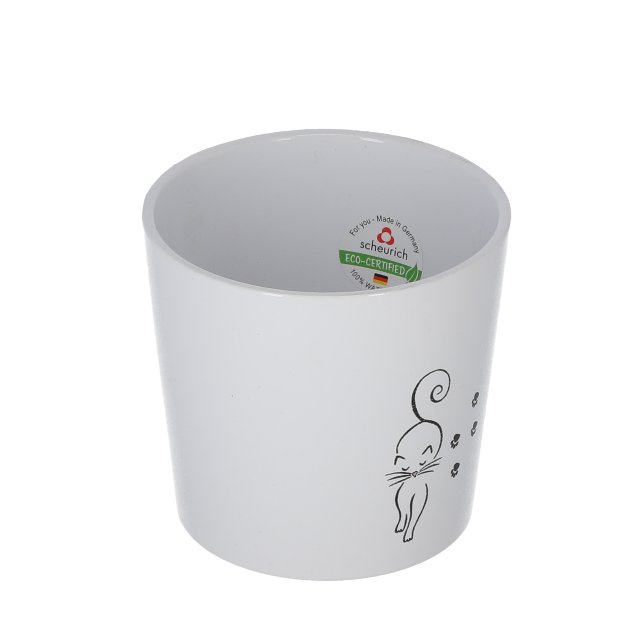 Übertopf 'Catwalk' weiß 13 x 12 cm