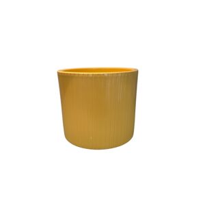 Primeltopf 'Streifen' Keramik gelb Ø 11,9 x 10 cm