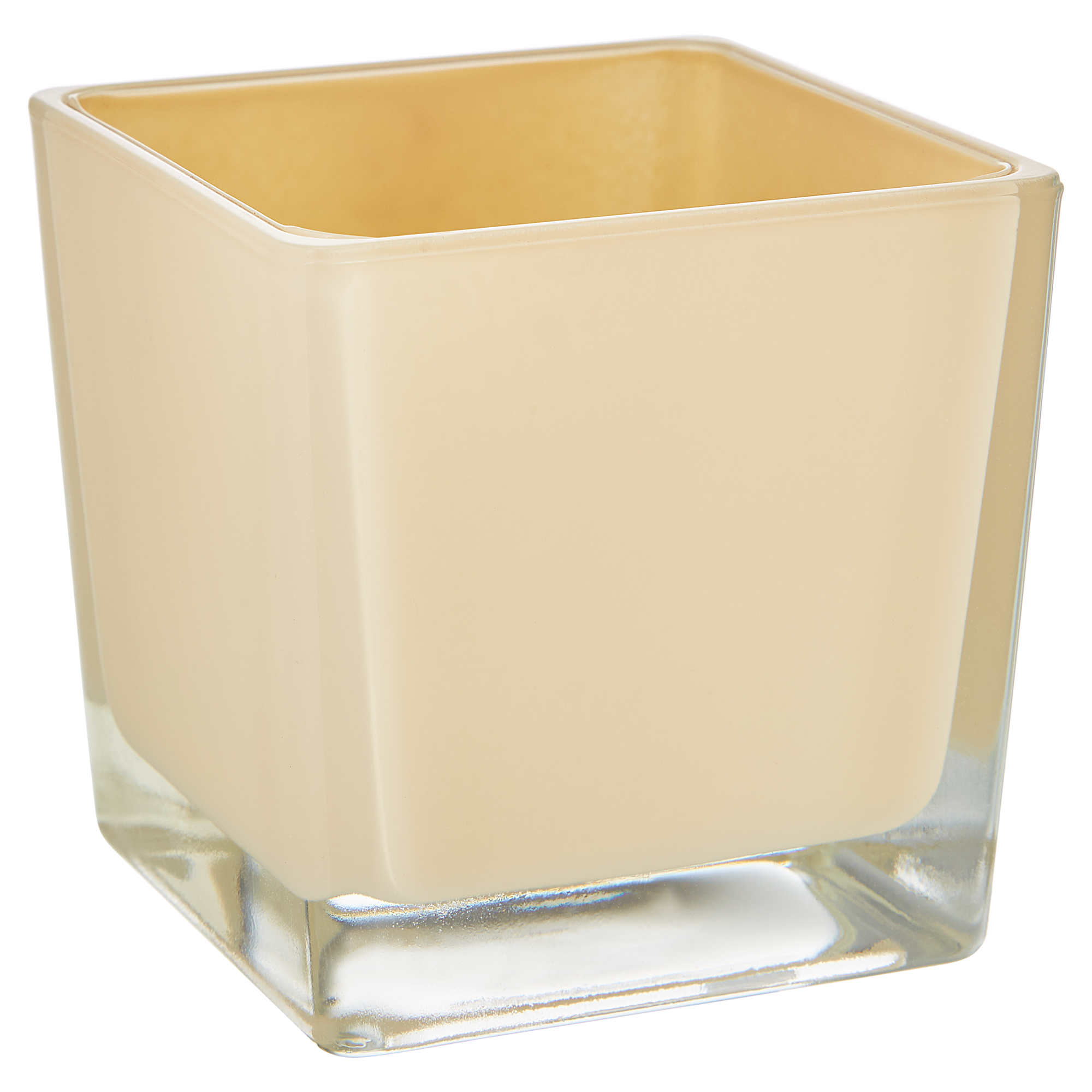 Übertopf „Eckard“ Glas creme 14 x 14 cm