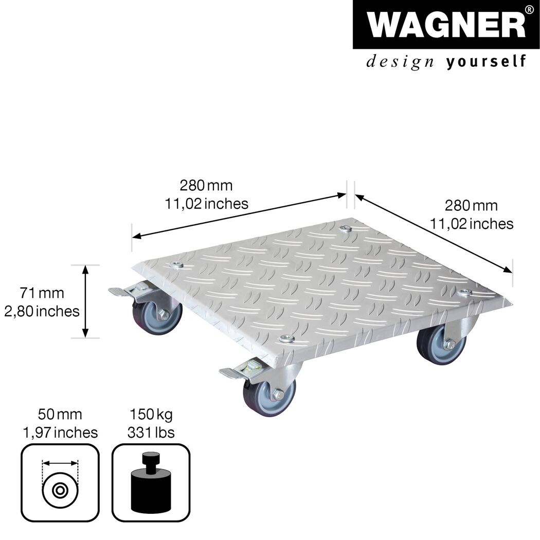 Pflanzenroller 'Alaska GH 7004' Alu-Riffelblech aluminiumfarben 28 x 28 cm