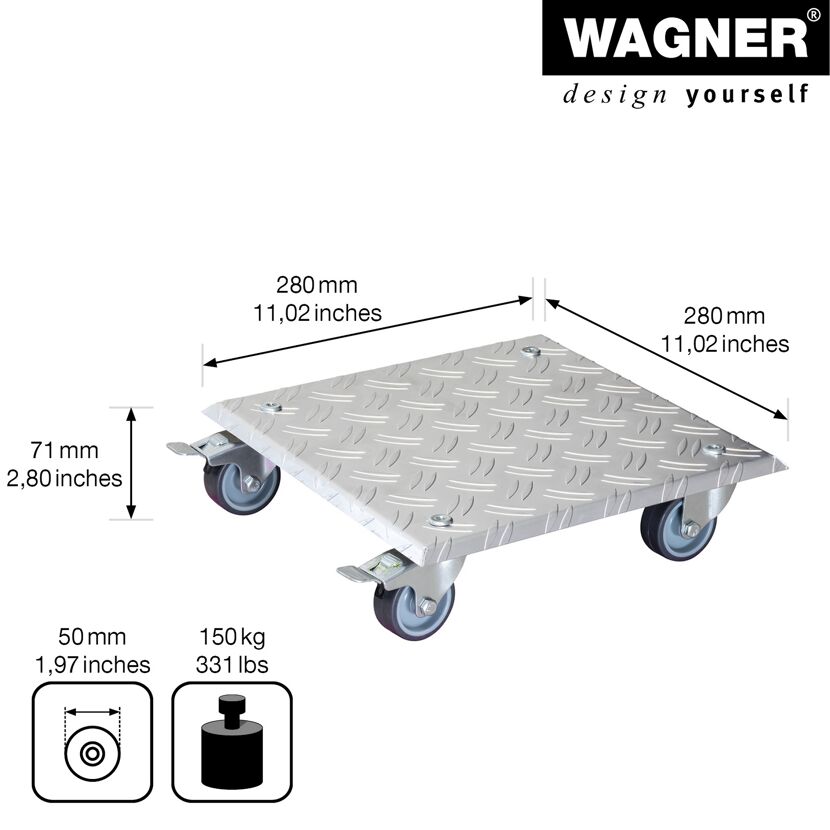 Pflanzenroller 'Alaska GH 7004' Alu-Riffelblech aluminiumfarben 28 x 28 cm