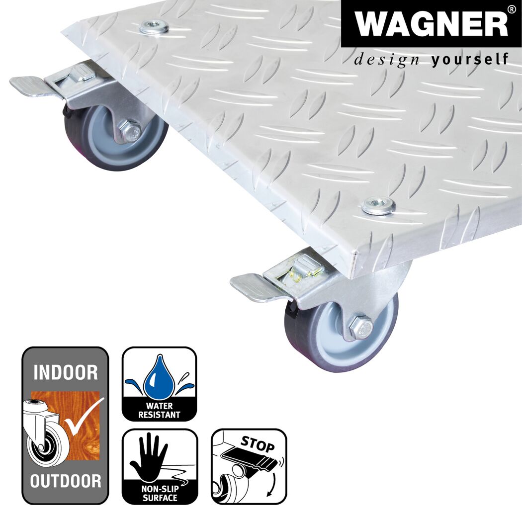 Pflanzenroller 'Alaska GH 7004' Alu-Riffelblech aluminiumfarben 28 x 28 cm