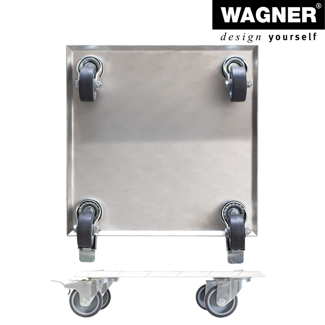 Pflanzenroller 'Alaska GH 7004' Alu-Riffelblech aluminiumfarben 28 x 28 cm