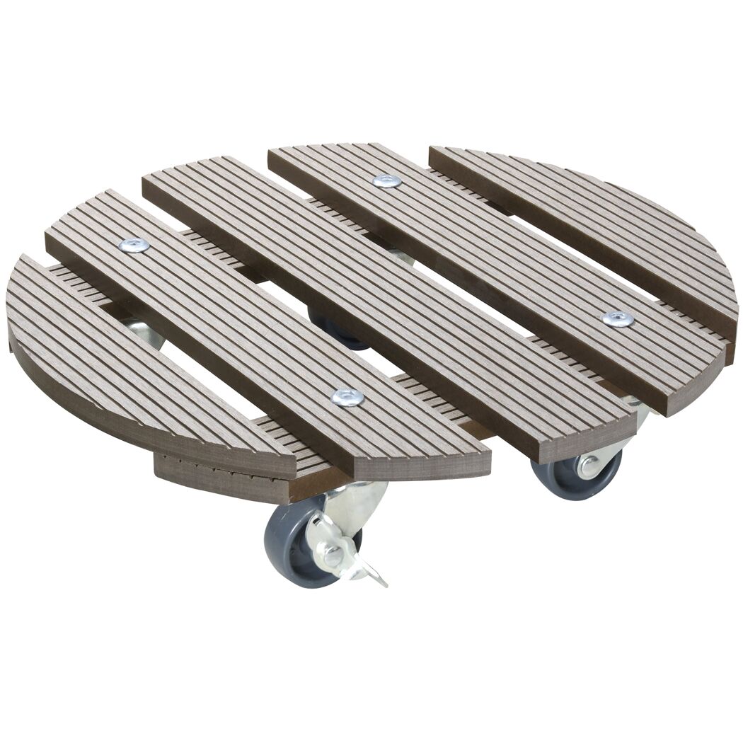 Runder Pflanzenroller aus WPC mit Rollen